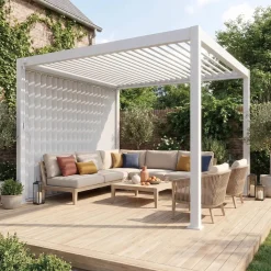 Persianas verticais com lâminas ajustáveis para pérgola bioclimática 3m