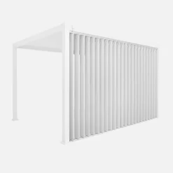 Persianas verticais com lâminas ajustáveis para pérgola bioclimática de alumínio 4m
