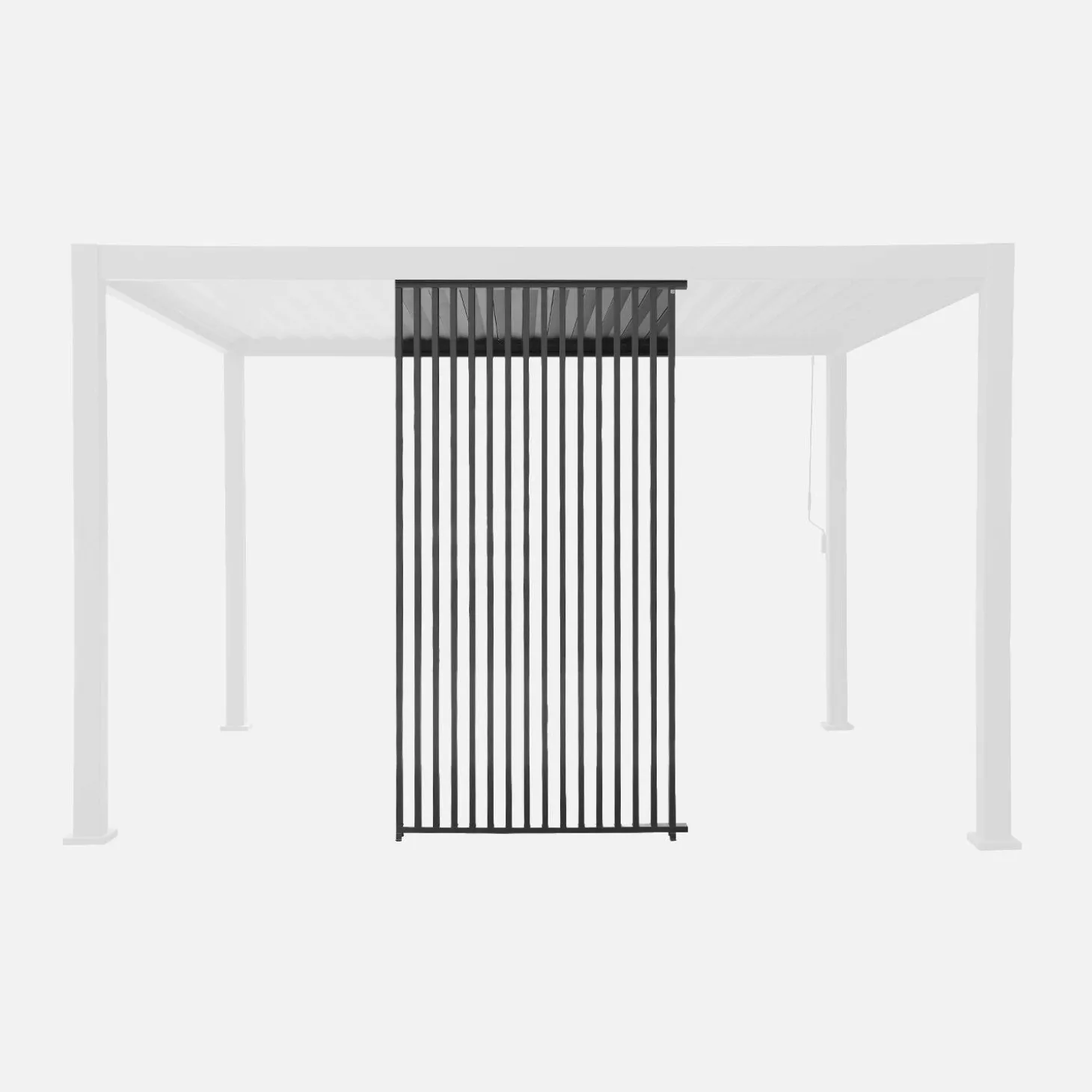 Persiana vertical 1,3m para pérgola bioclimática 4x3m