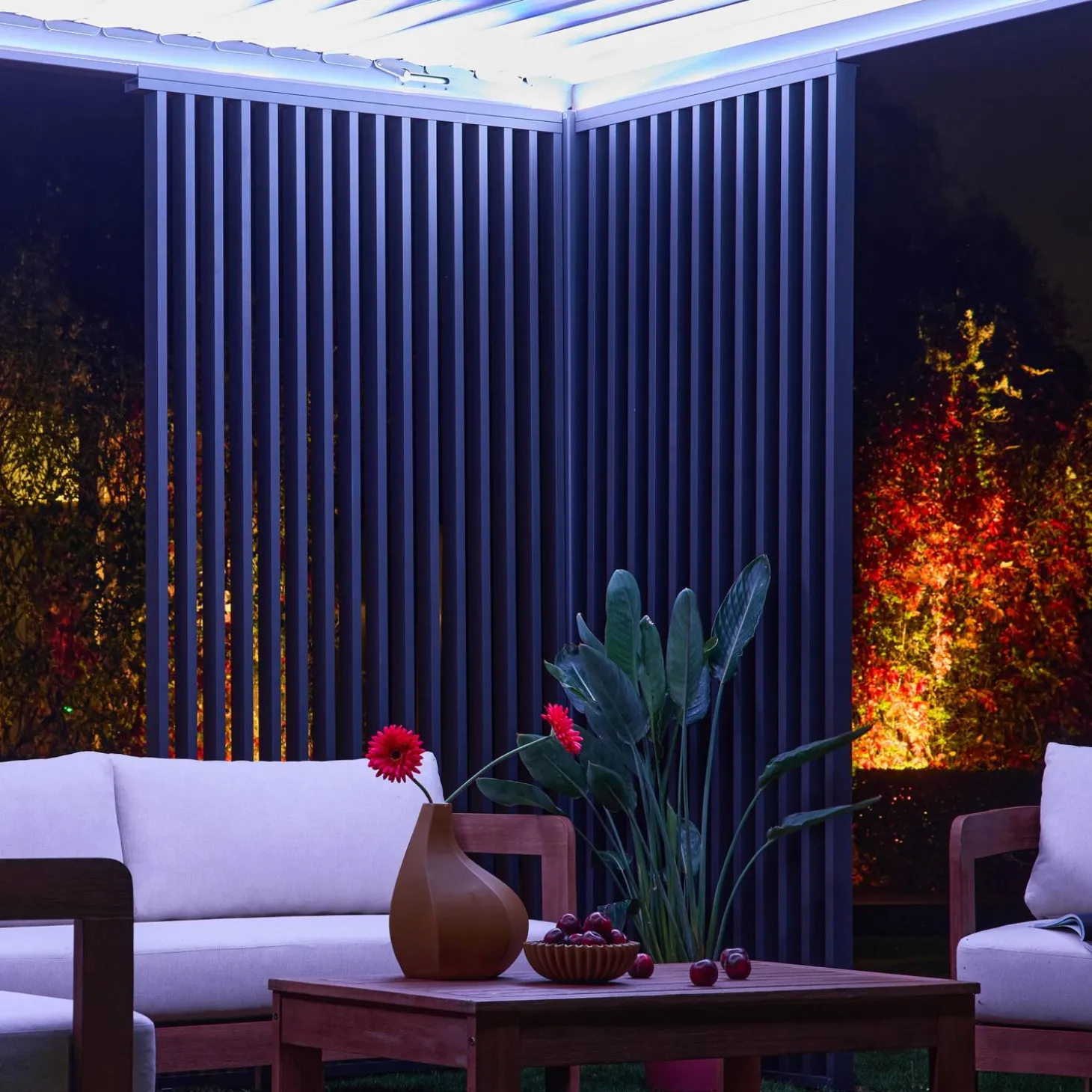 Persiana vertical 1,3m para pérgola bioclimática 4x3m