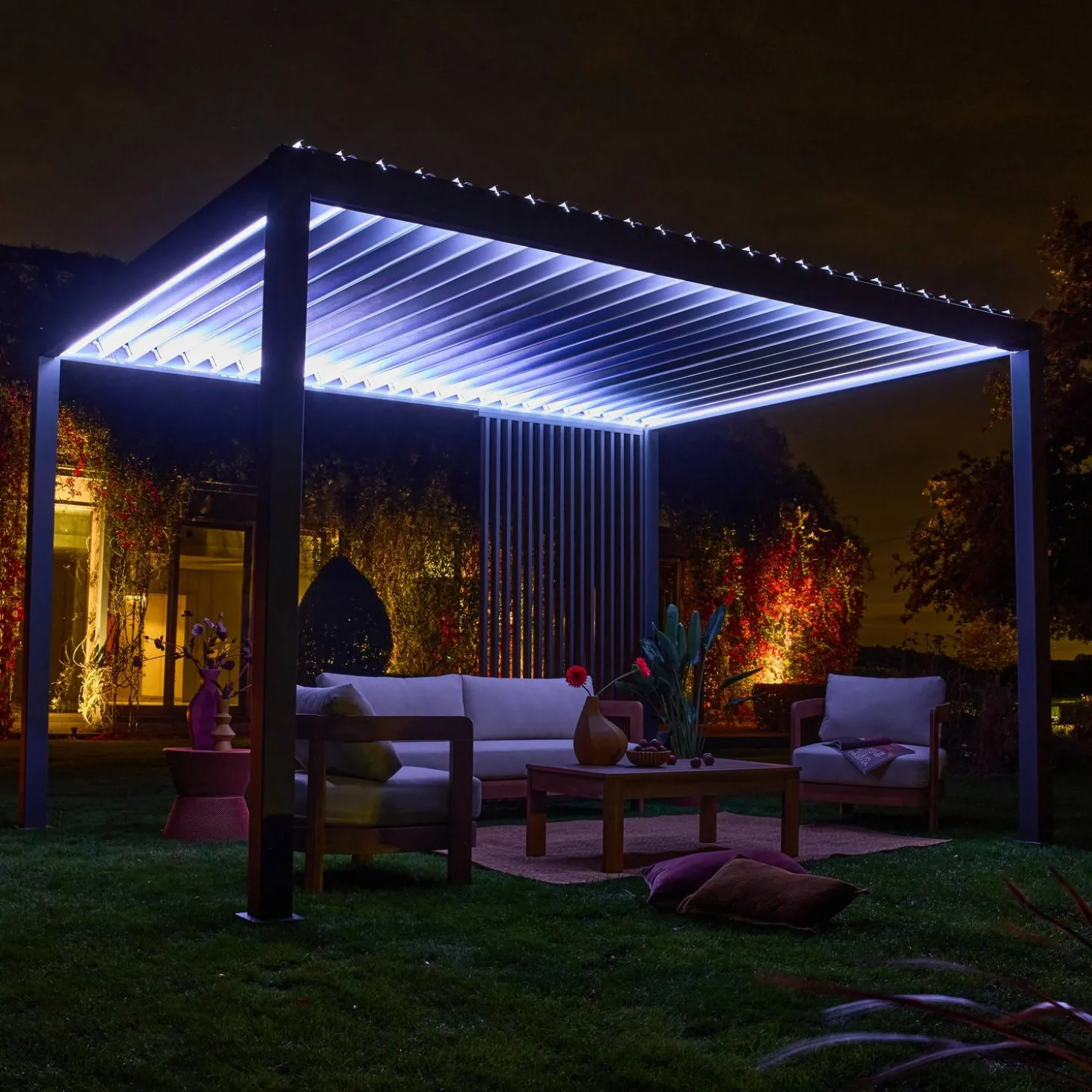 Persiana vertical 1,3m para pérgola bioclimática 4x3m