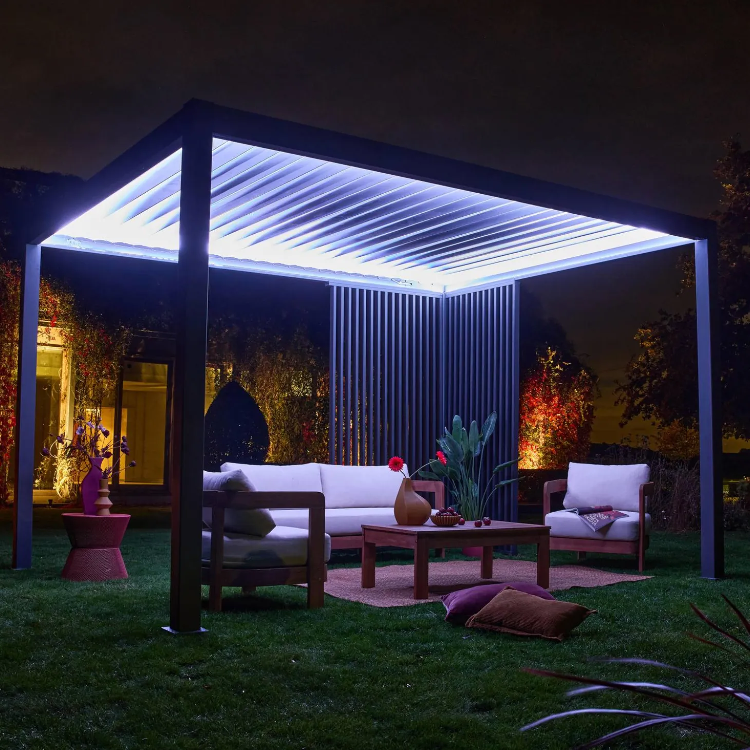 Persiana vertical 1,3m para pérgola bioclimática 4x3m