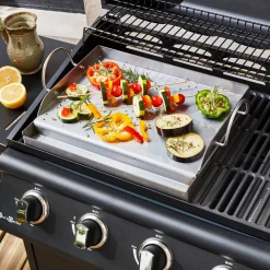 Placa plancha universal para churrasco, 40cm