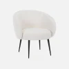 Poltrona aconchegante com design de metal e cachos