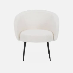 Poltrona aconchegante com design de metal e cachos