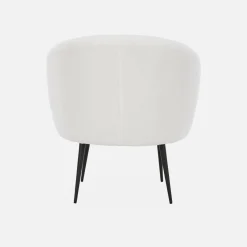 Poltrona aconchegante com design de metal e cachos