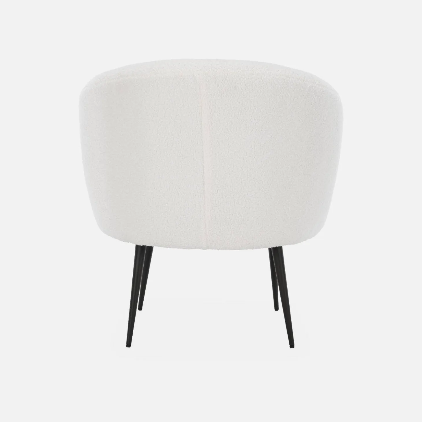 Poltrona aconchegante com design de metal e cachos