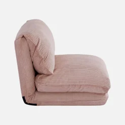 Poltrona cama em veludo canelado grosso