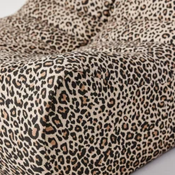 Poltrona de tecido leopardo, 1 lugar