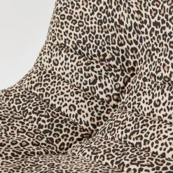 Poltrona de tecido leopardo, 1 lugar