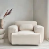 Poltrona de uma lugar em tecido boucle