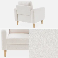 Poltrona em boucle escandinavo