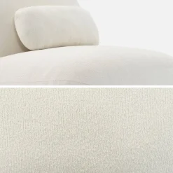 Poltrona giratório 360º em tecido boucle texturado