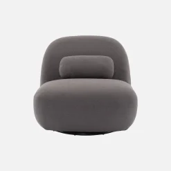 Poltrona giratório 360º em tecido boucle texturado