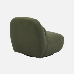 Poltrona giratório 360º em tecido boucle texturado