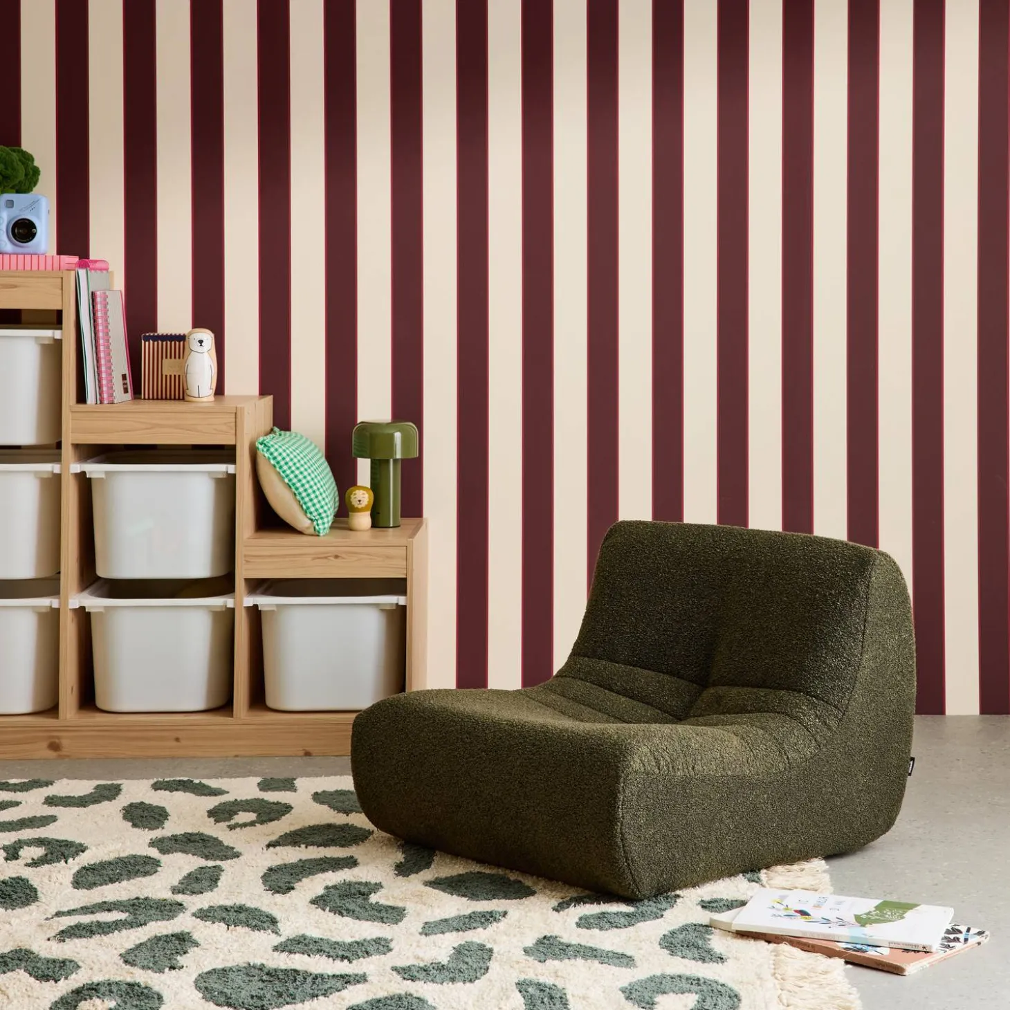 Poltrona infantil boucle texturizada 1 lugar