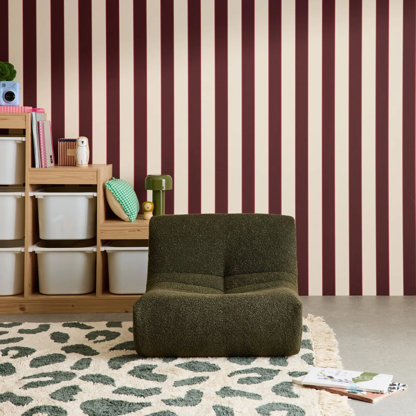 Poltrona infantil boucle texturizada 1 lugar