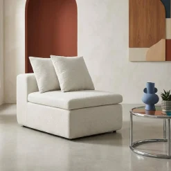 Poltrona para sofá modular em tecido chenille