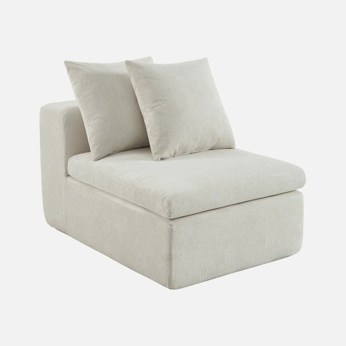 Poltrona para sofá modular em tecido chenille