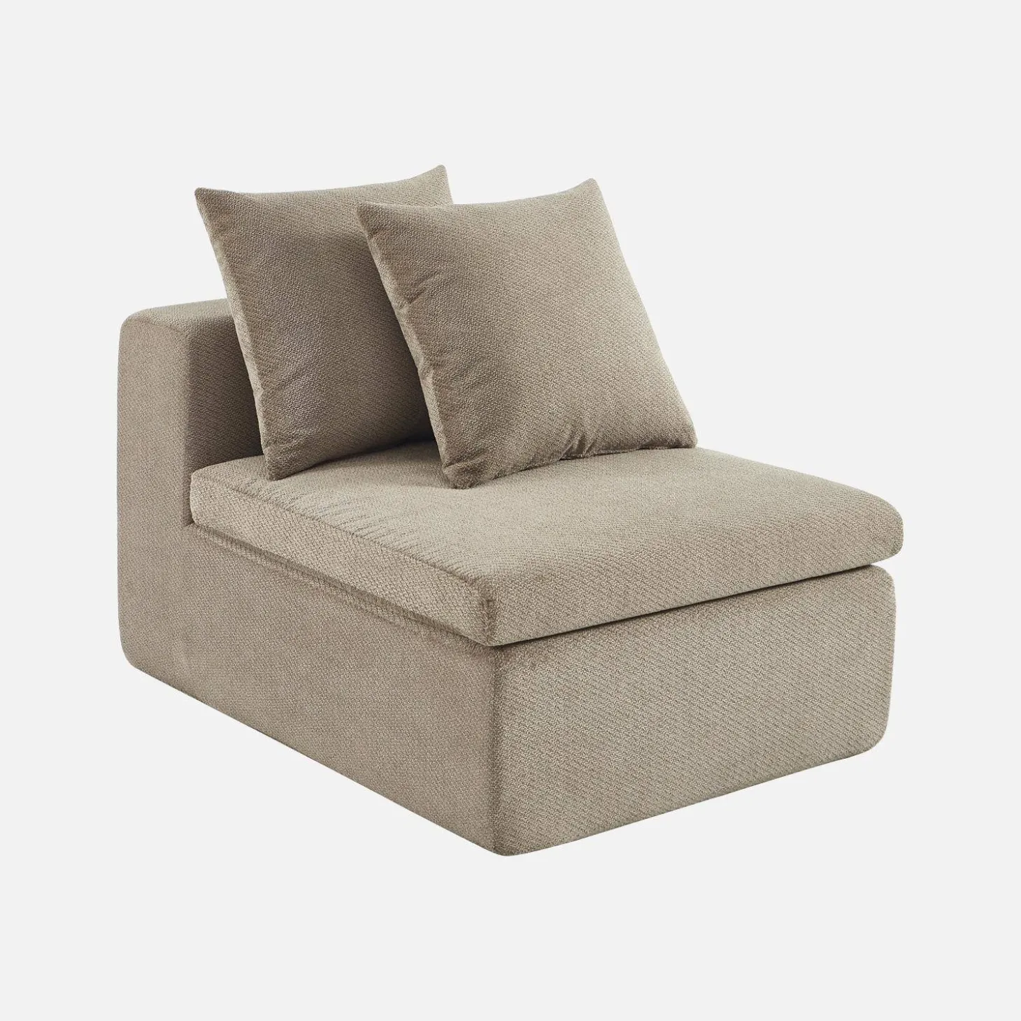 Poltrona para sofá modular em tecido chenille