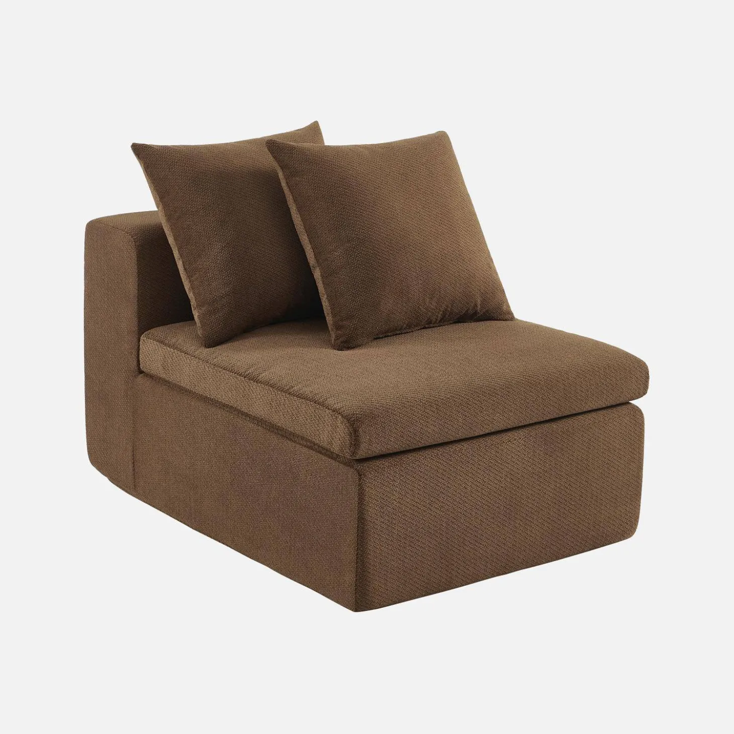 Poltrona para sofá modular em tecido chenille