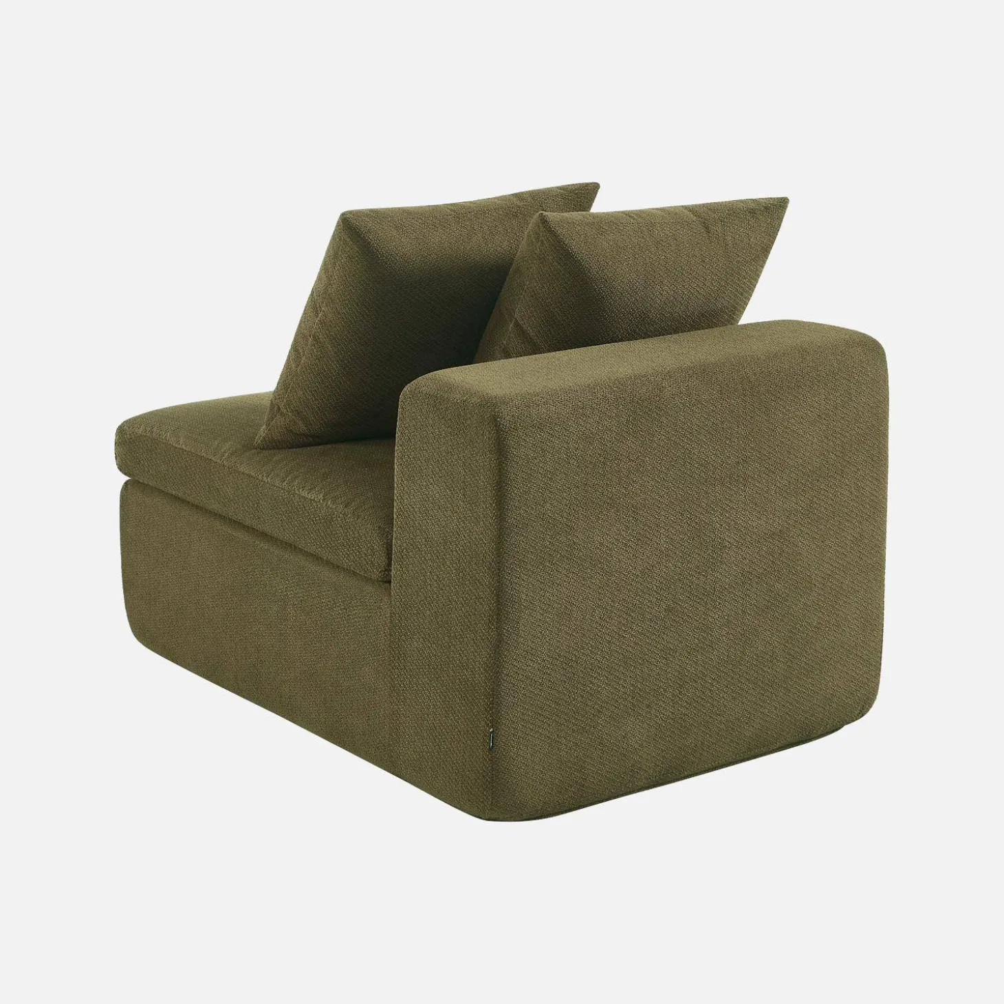 Poltrona para sofá modular em tecido chenille
