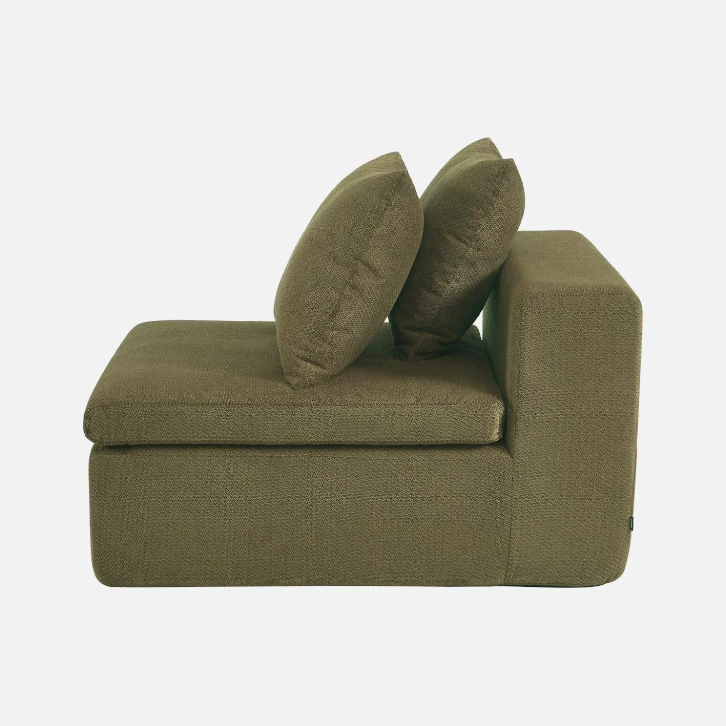 Poltrona para sofá modular em tecido chenille
