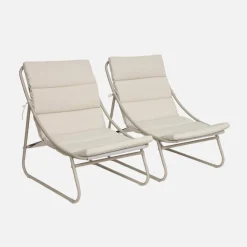 Poltrona relax em aço, set de 2