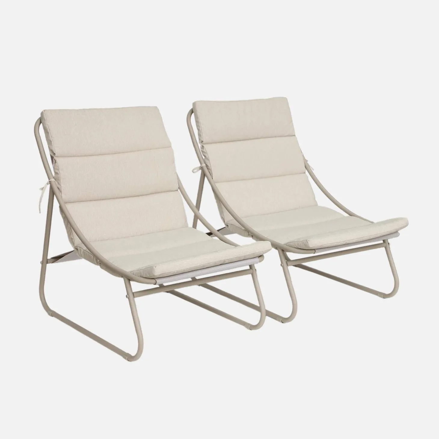 Poltrona relax em aço, set de 2