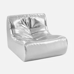 Poltrona retro de couro sintético