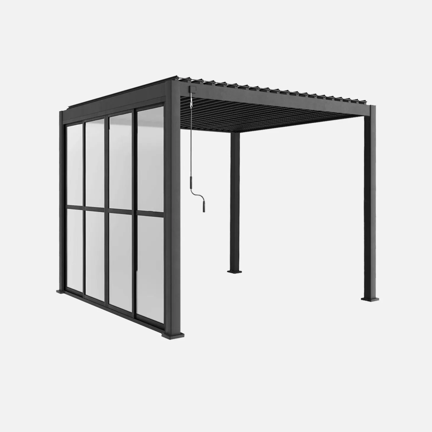Portas de correr em vidro de policarbonato para a pérgola Triomphe, 3m