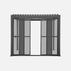 Portas de correr em vidro de policarbonato para a pérgola Triomphe, 3m