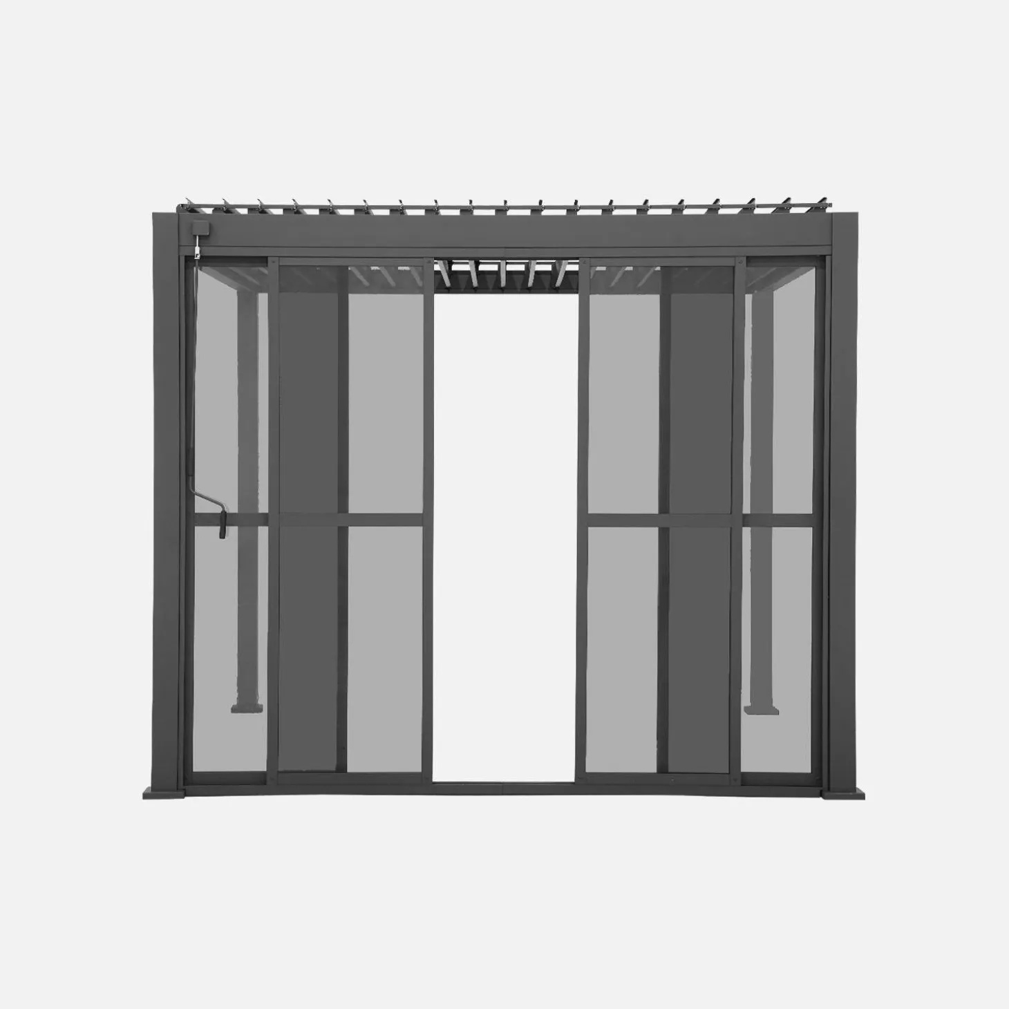Portas de correr em vidro de policarbonato para a pérgola Triomphe, 3m