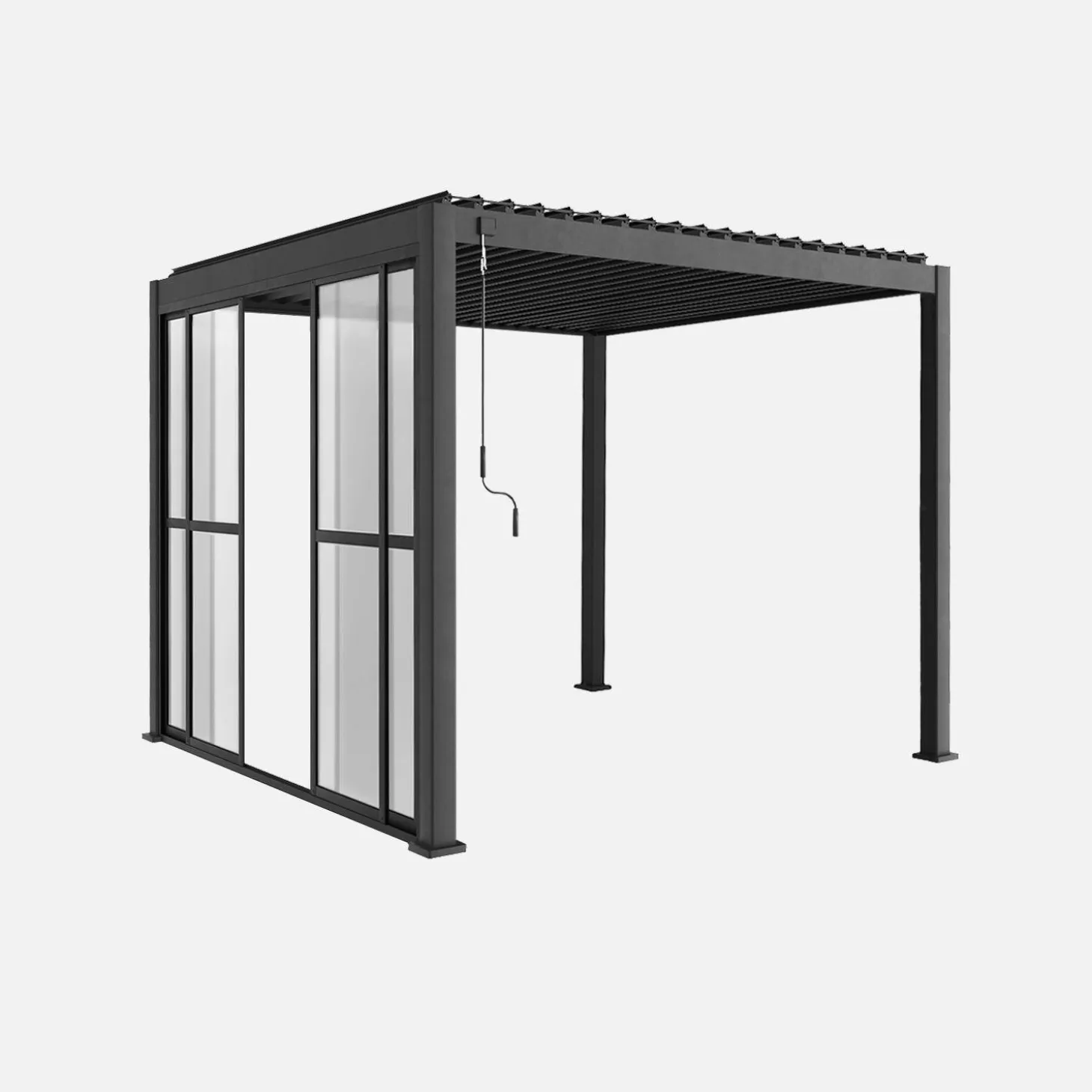 Portas de correr em vidro de policarbonato para a pérgola Triomphe, 3m