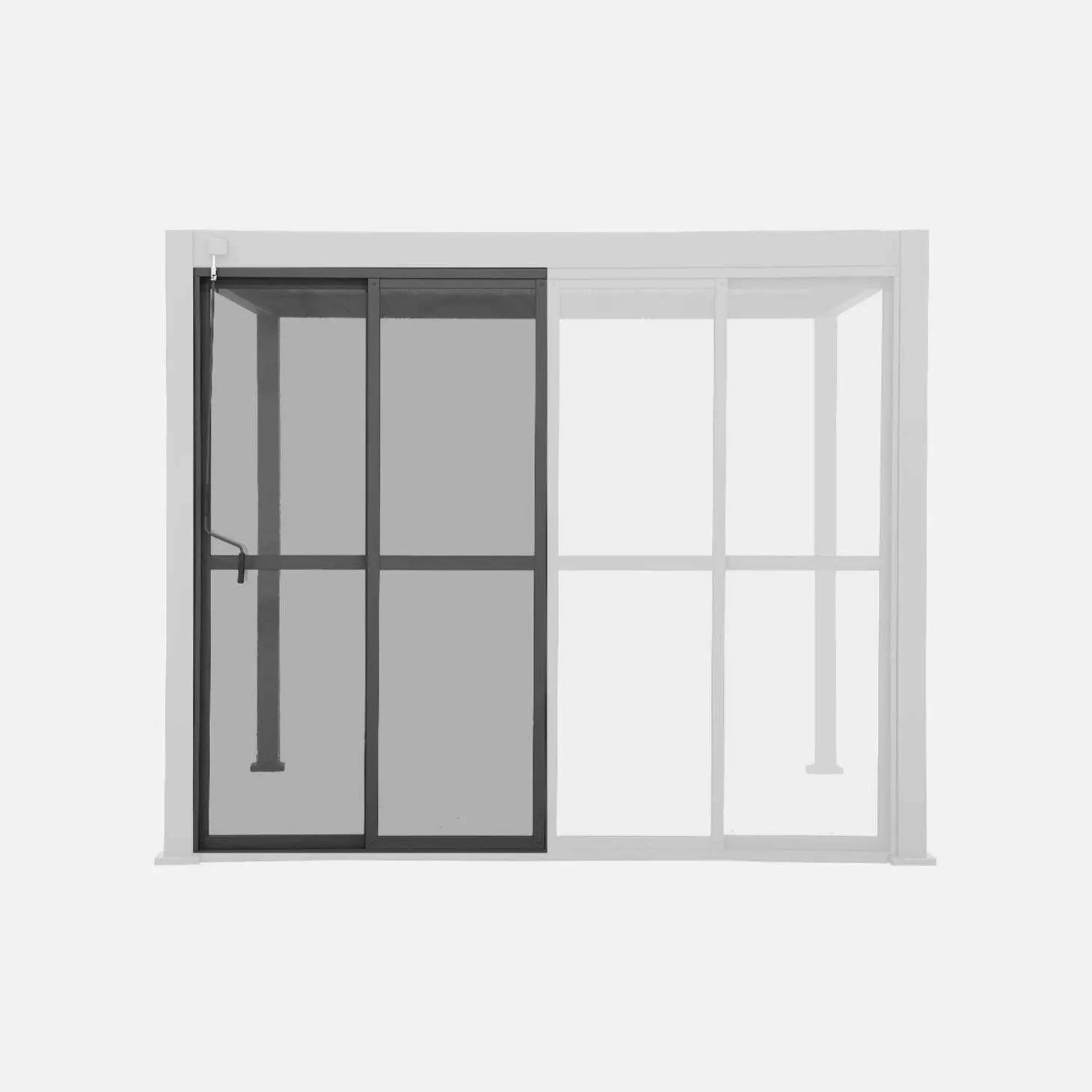 Portas de correr em vidro de policarbonato para a pérgola Triomphe, 3m