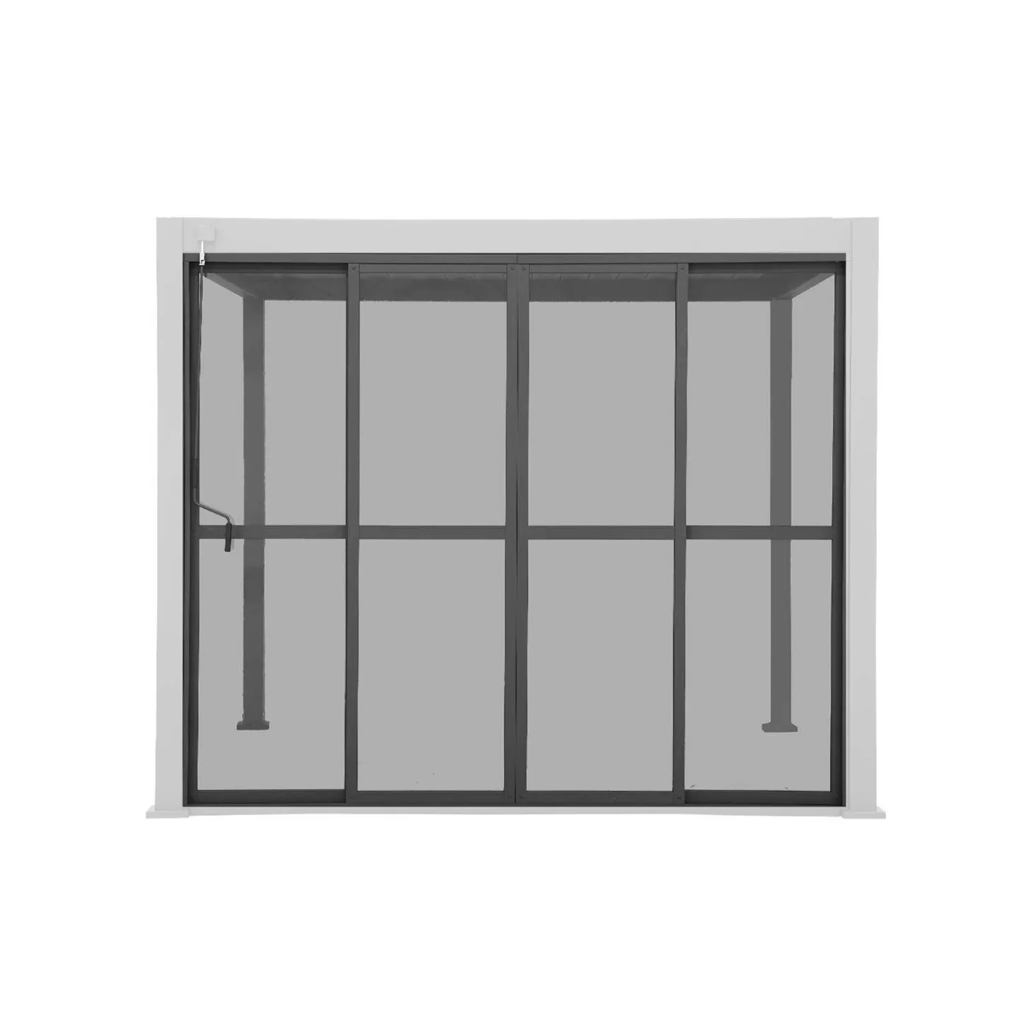 Portas de correr em vidro de policarbonato para a pérgola Triomphe, 3m