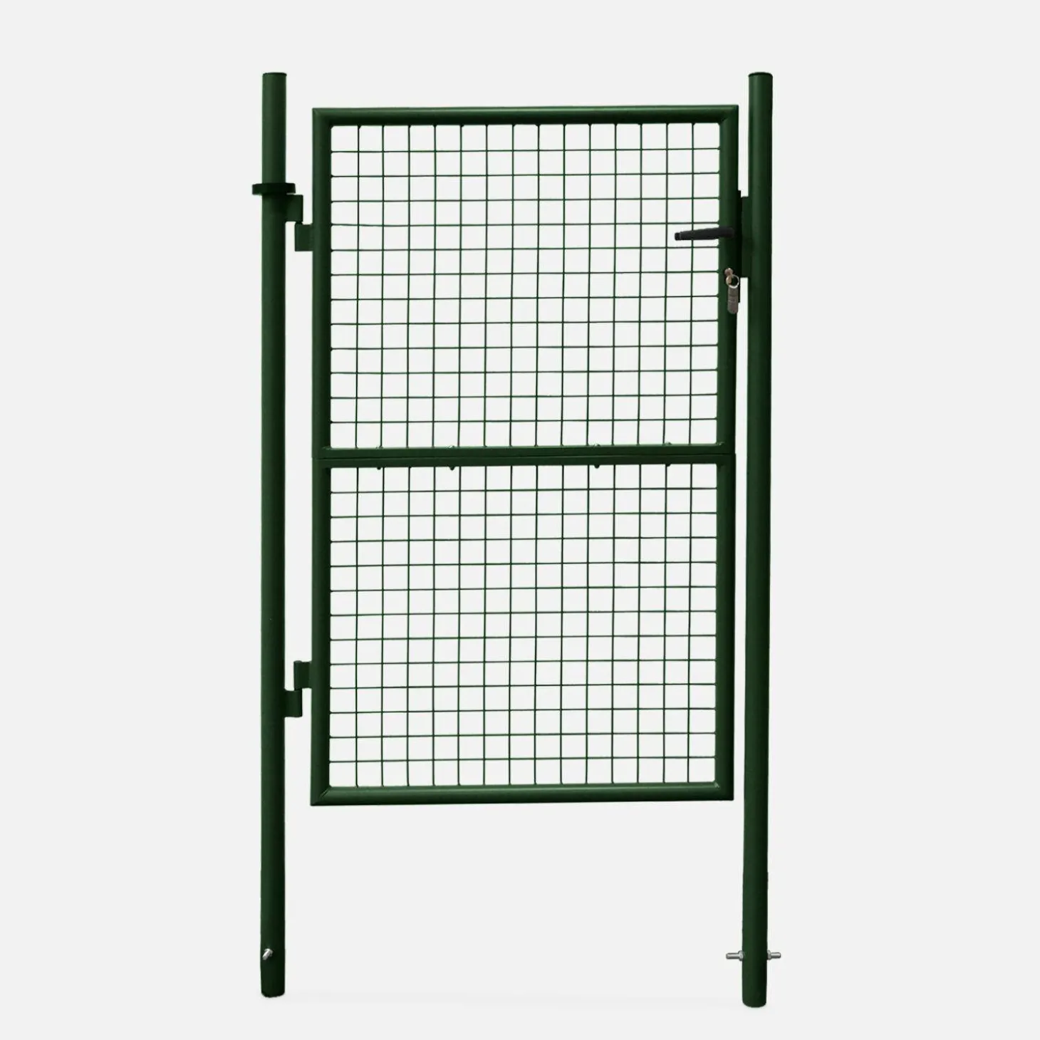 Portão de jardim metal com fechadura e maçaneta