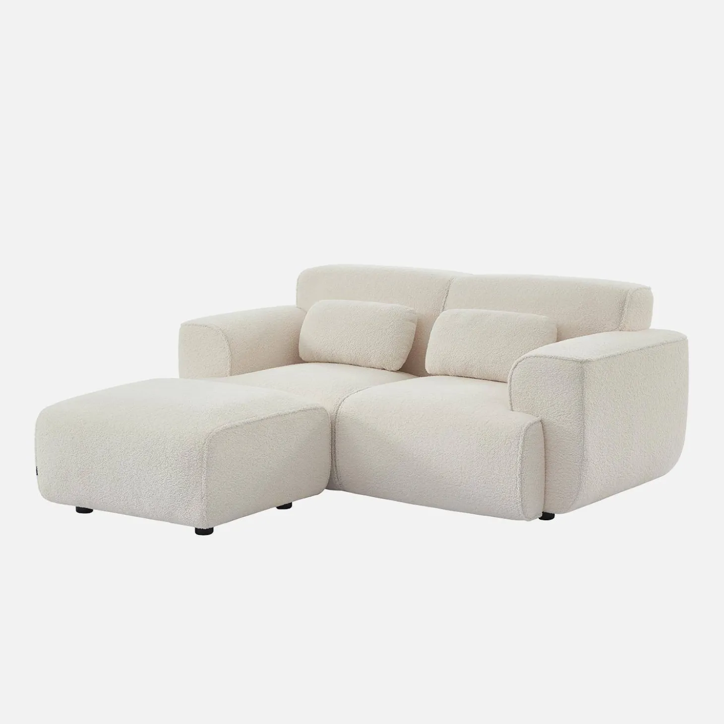 Pouf, apoio para os pés para sofá bouclede 2 lugares