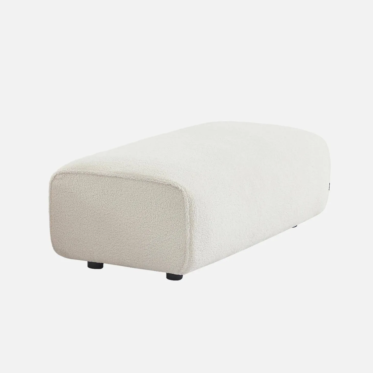 Pouf, apoio para os pés para sofá de canto boucle de 2 lugares