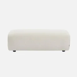 Pouf, apoio para os pés para sofá de canto boucle de 2 lugares