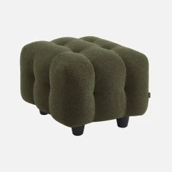Pouf, banquinho boucle texturada para sofá 2 lugares