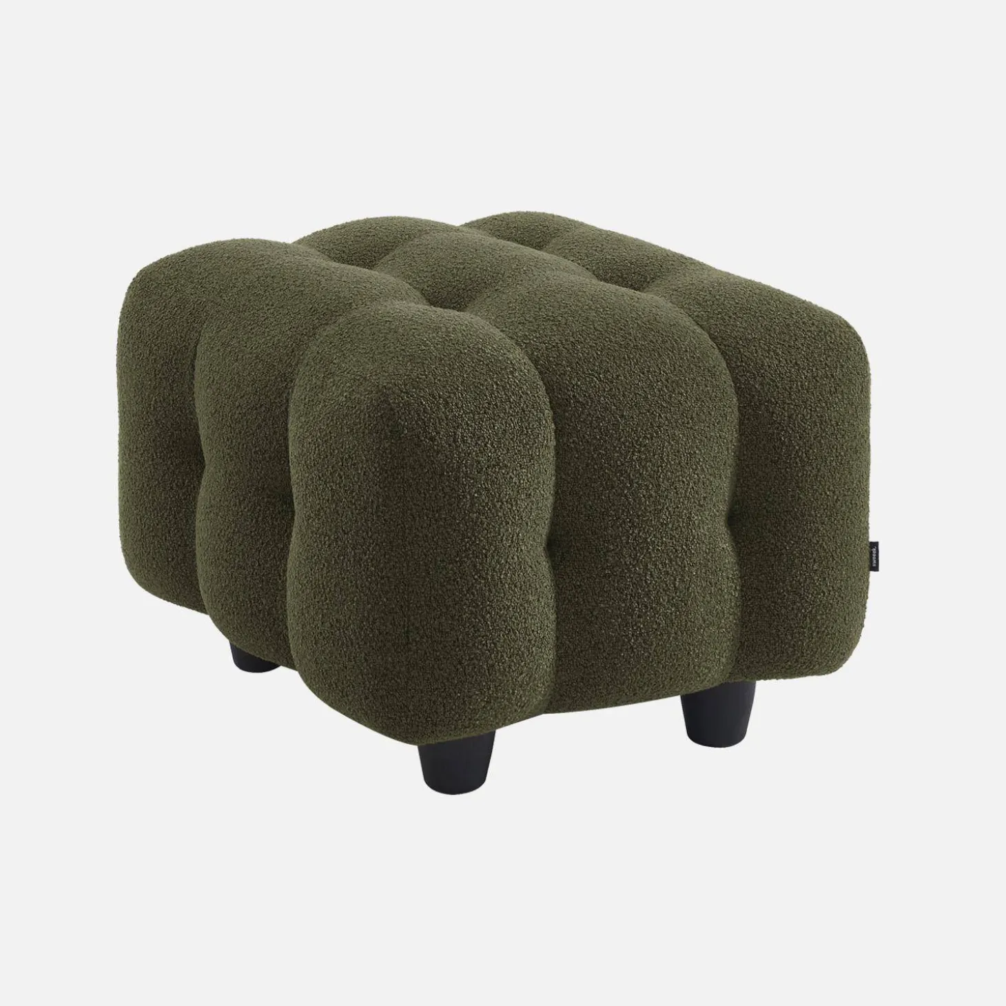 Pouf, banquinho boucle texturada para sofá 2 lugares