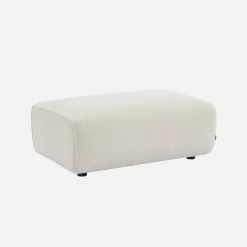 Pouf, descanso para os pés para sofá boucle de 3 lugares