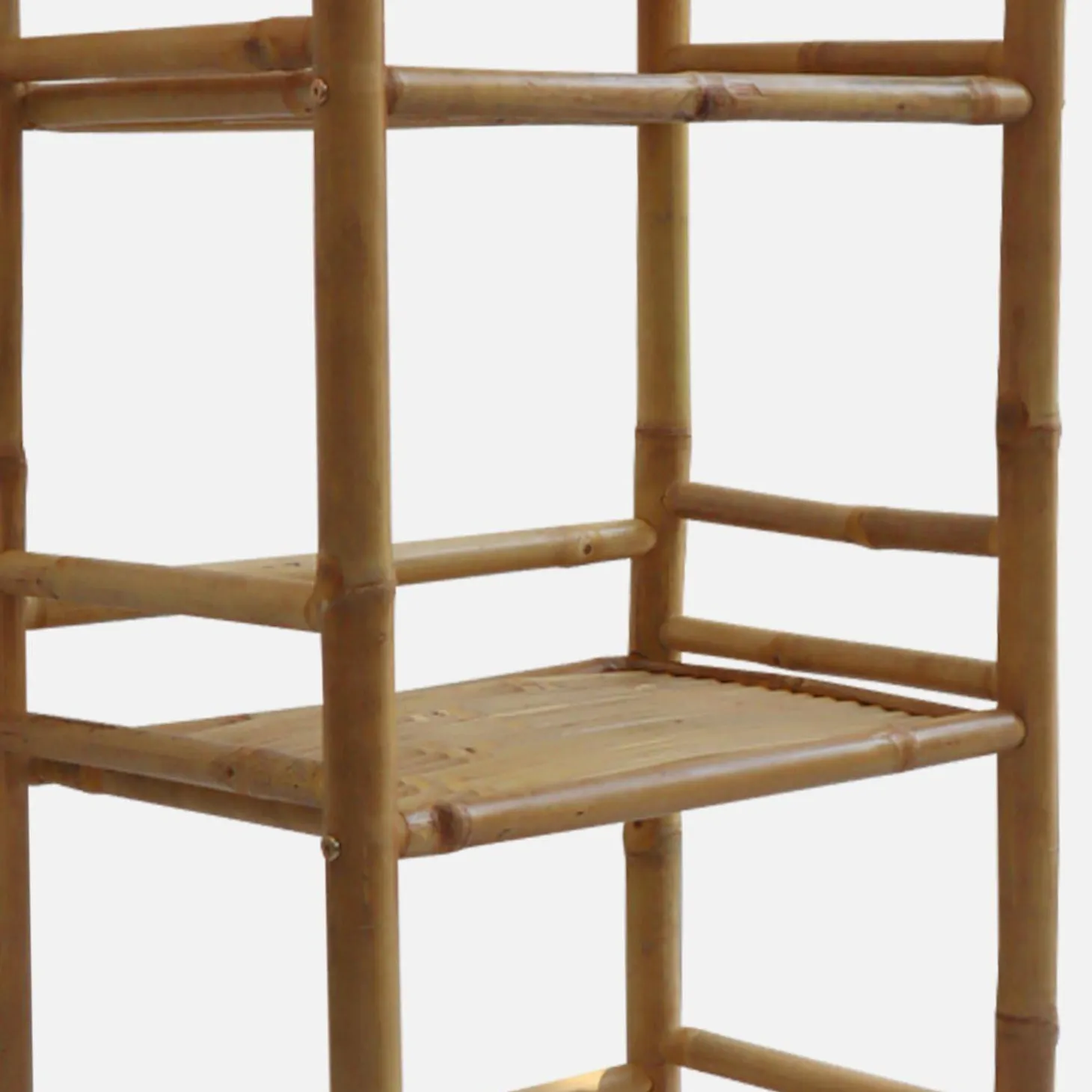 Prateleira de bambu 4 níveis, 144cm
