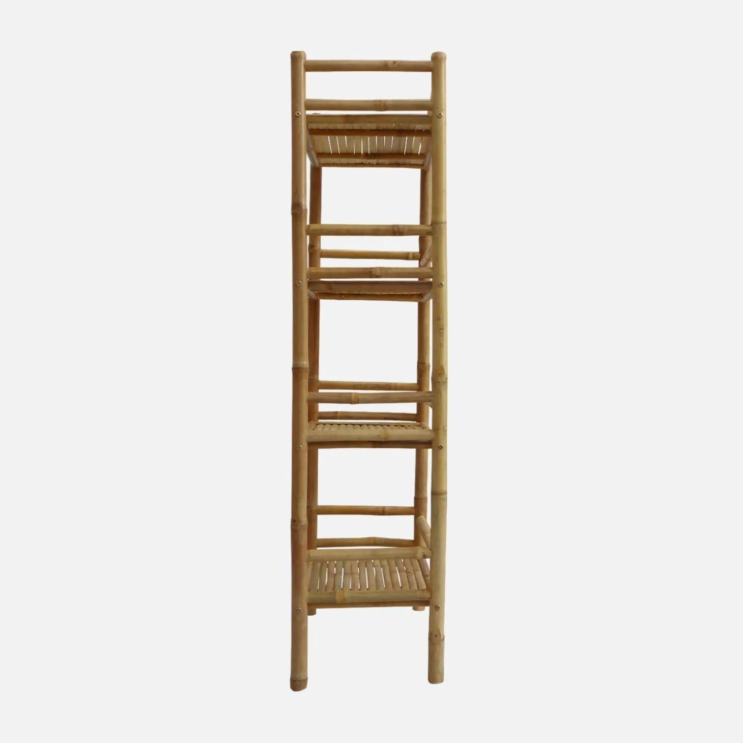 Prateleira de bambu 4 níveis, 144cm
