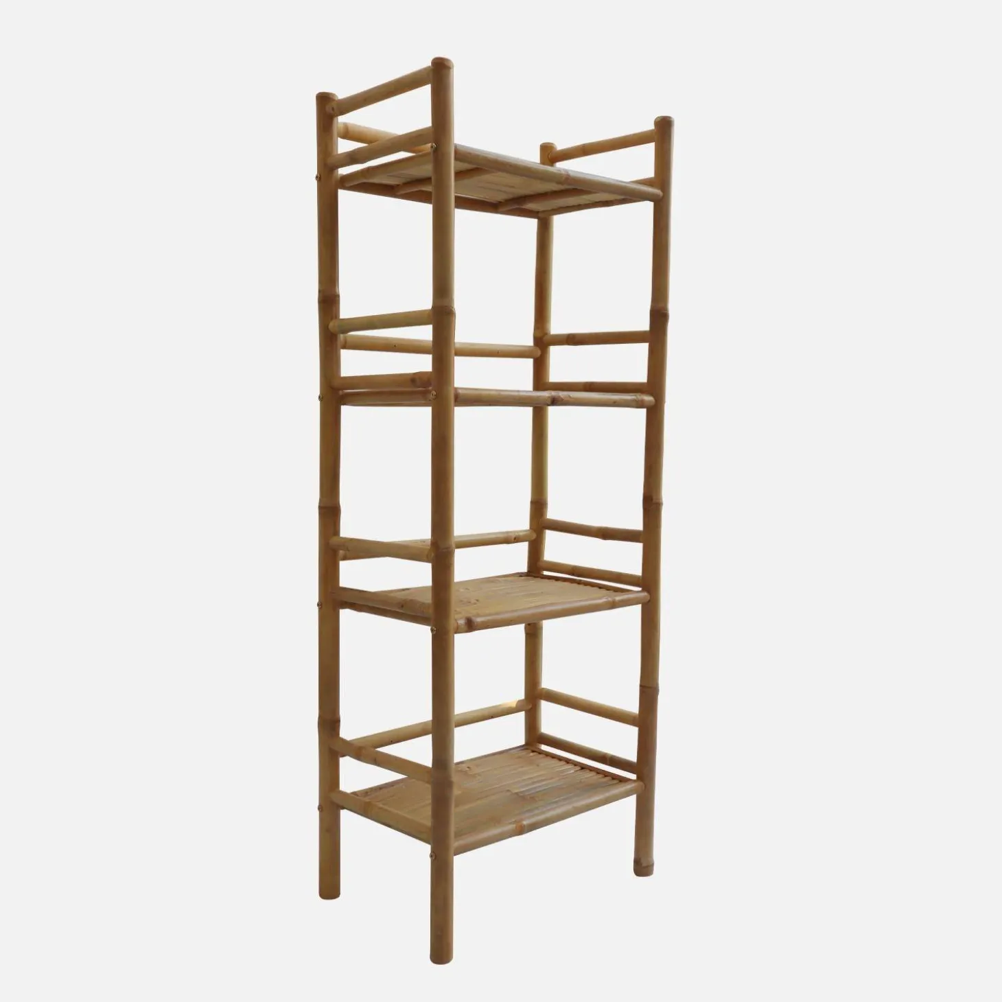 Prateleira de bambu 4 níveis, 144cm