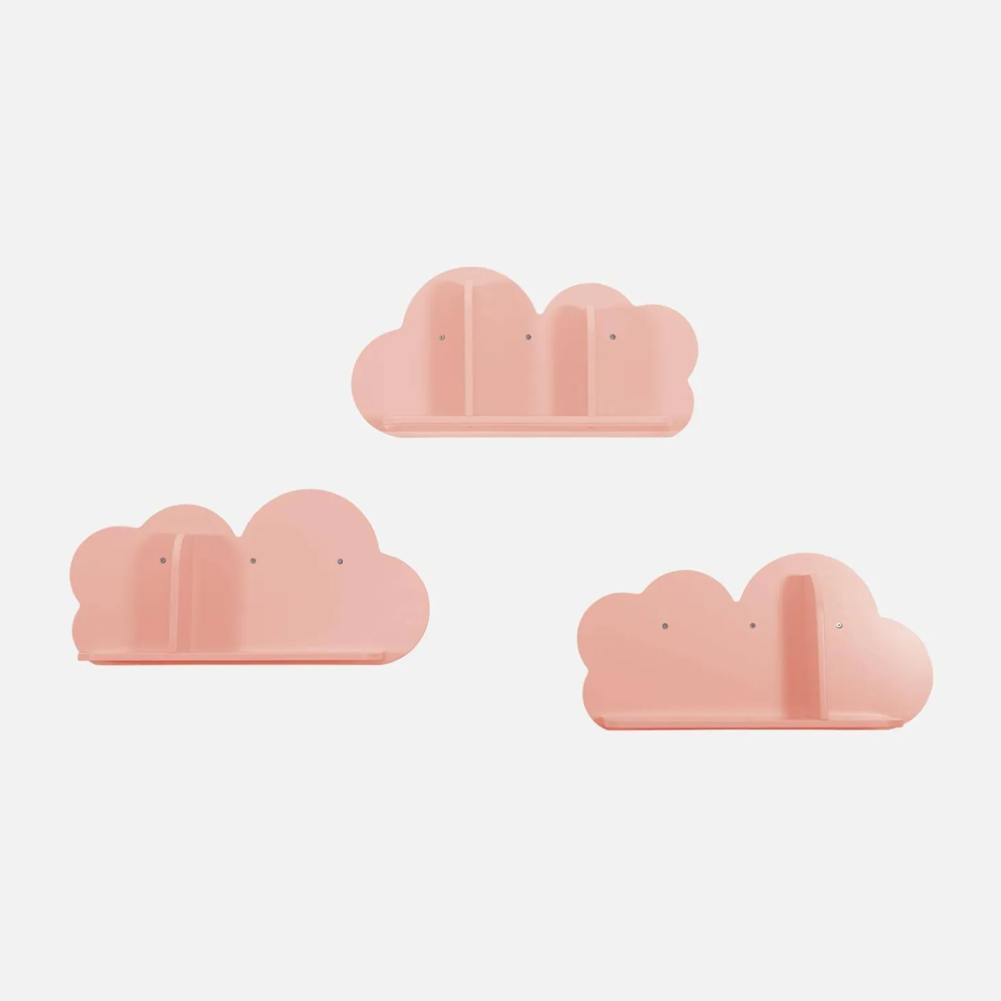 Prateleiras de parede em nuvem para quarto de criança, set de 3