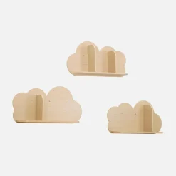 Prateleiras de parede em nuvem para quarto de criança, set de 3