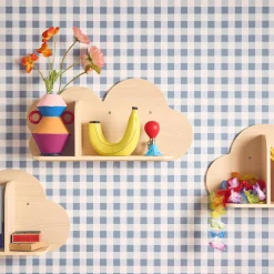 Prateleiras de parede em nuvem para quarto de criança, set de 3