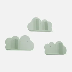 Prateleiras de parede em nuvem para quarto de criança, set de 3